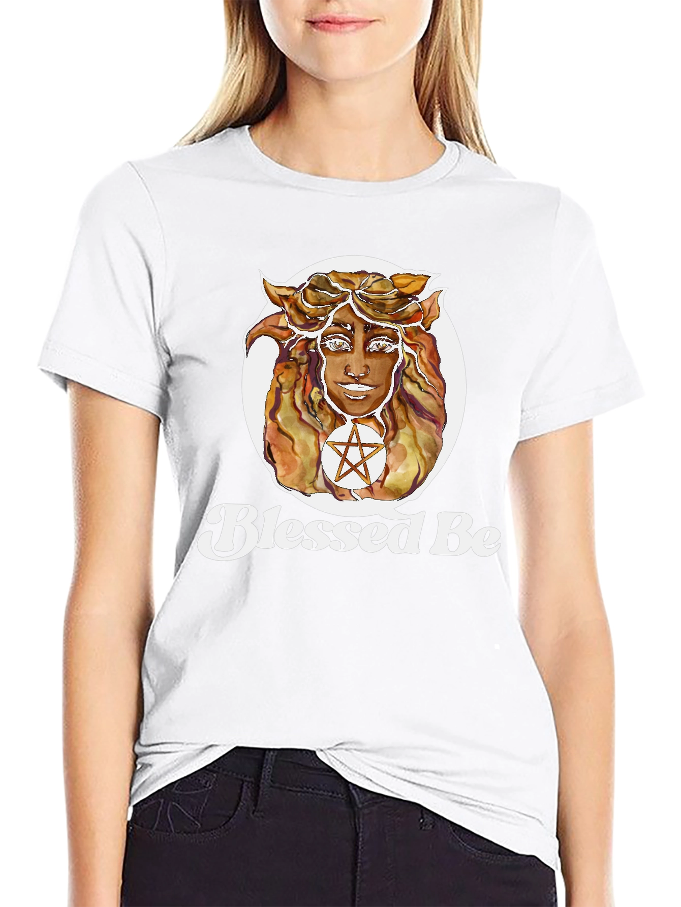Blessed Be Graphic T-Shirt - Witchy Aesthetic Black Tee