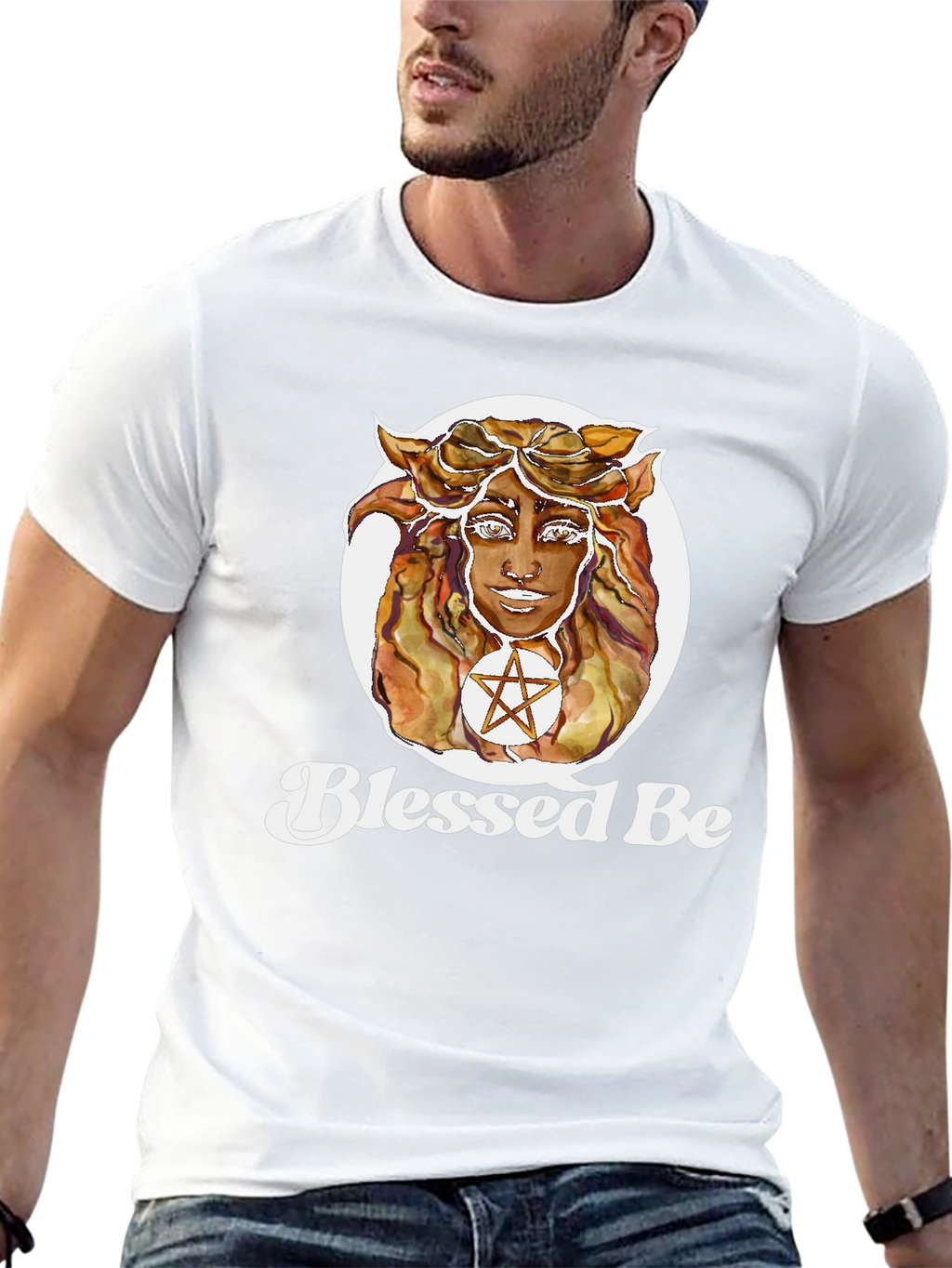 Blessed Be Graphic T-Shirt - Witchy Aesthetic Black Tee