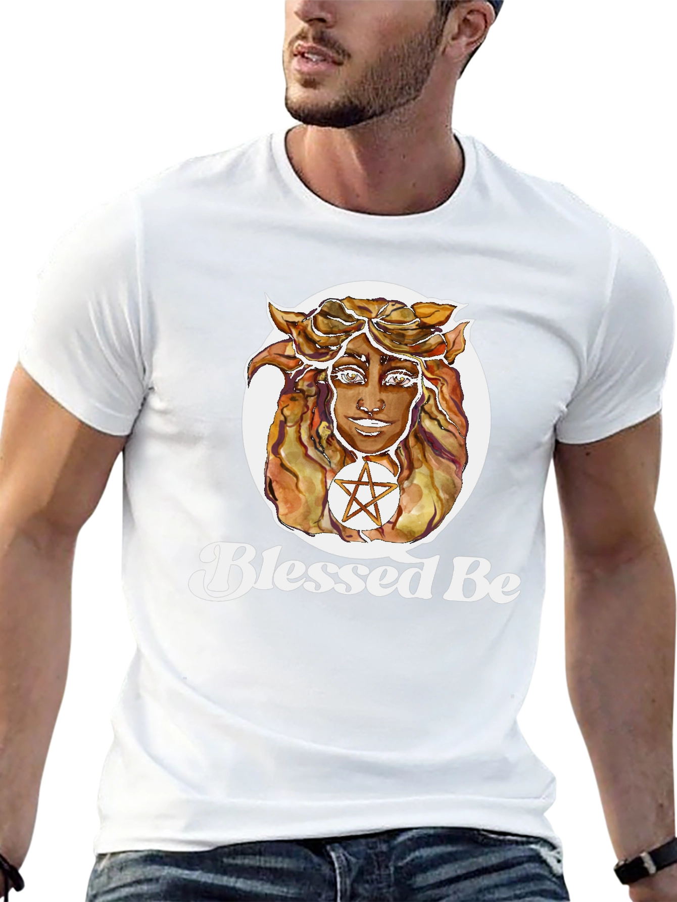 Blessed Be Graphic T-Shirt - Witchy Aesthetic Black Tee