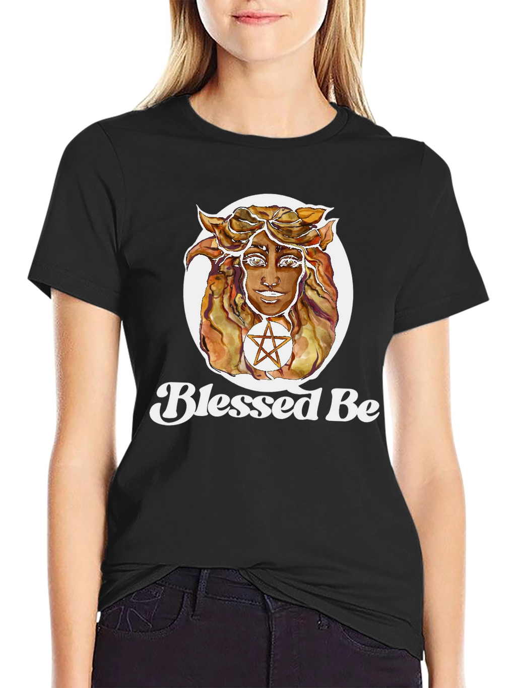 Blessed Be Graphic T-Shirt - Witchy Aesthetic Black Tee