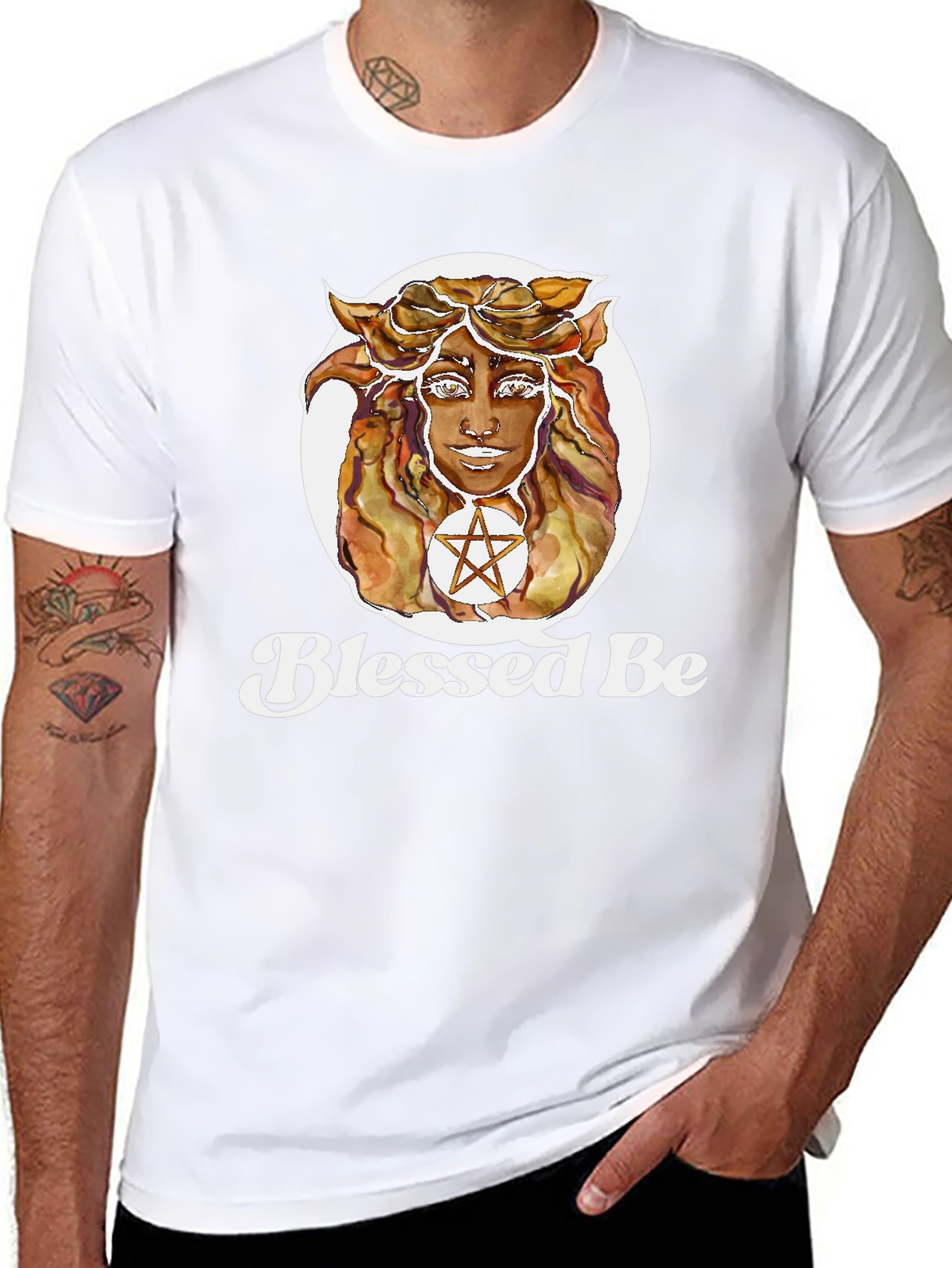 Blessed Be Graphic T-Shirt - Witchy Aesthetic Black Tee