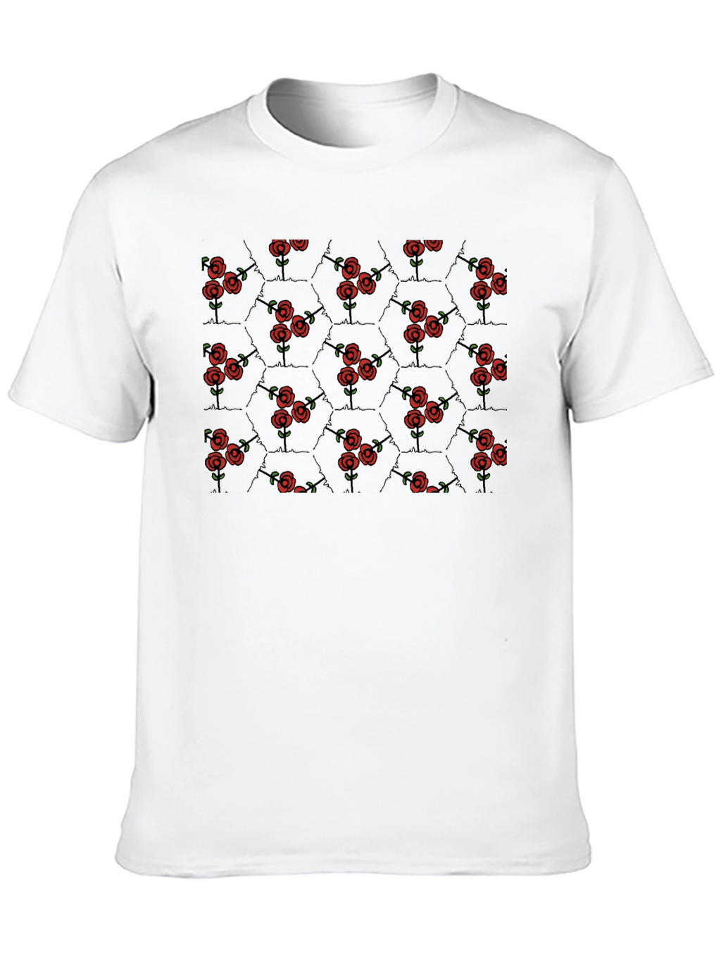 Rose Garden Hexagon Black Tee