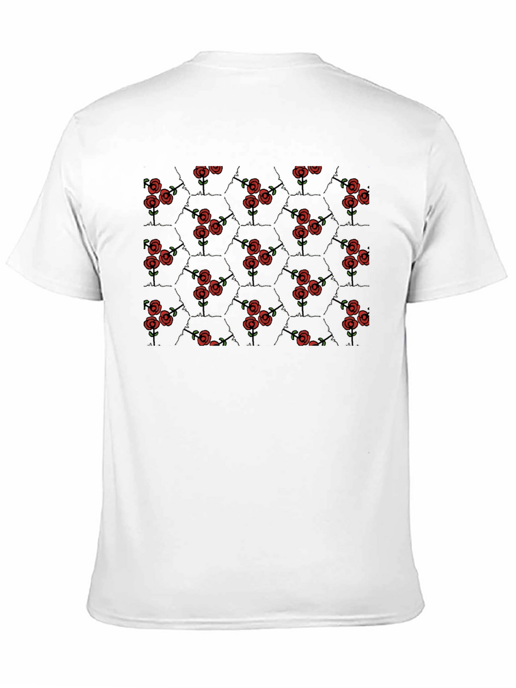 Rose Garden Hexagon Black Tee