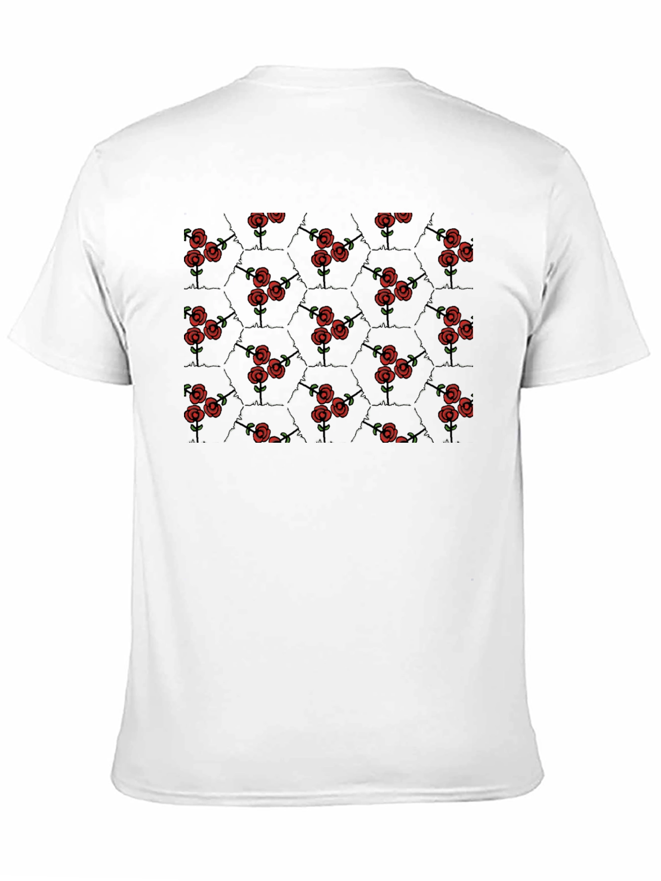Rose Garden Hexagon Black Tee