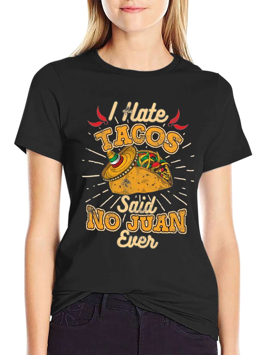 I Hate Tacos No Juan Ever Mens Graphic Tee