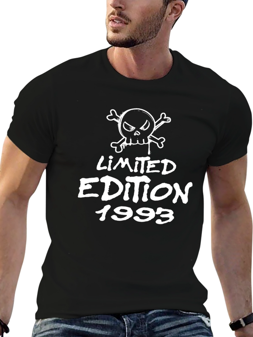 Limited Edition 1993 Skull Graphic Black T-Shirt