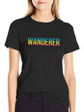 Wanderer Graphic Tee - Black Cotton Blend