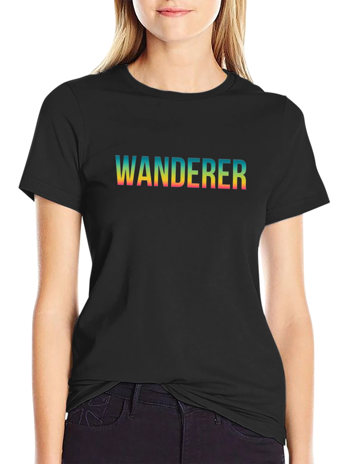 Wanderer Graphic Tee - Black Cotton Blend