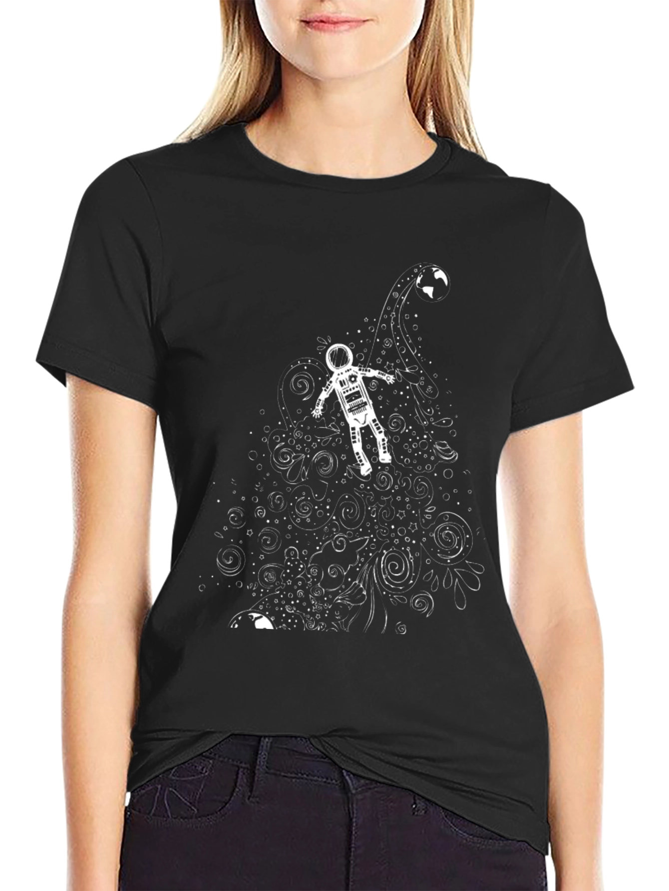 Astronaut in Space Graphic T-Shirt