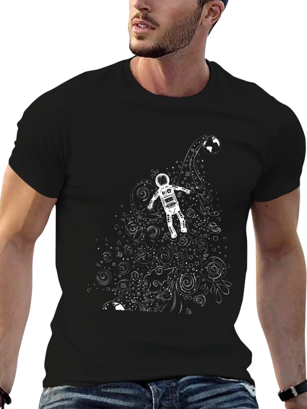Astronaut in Space Graphic T-Shirt