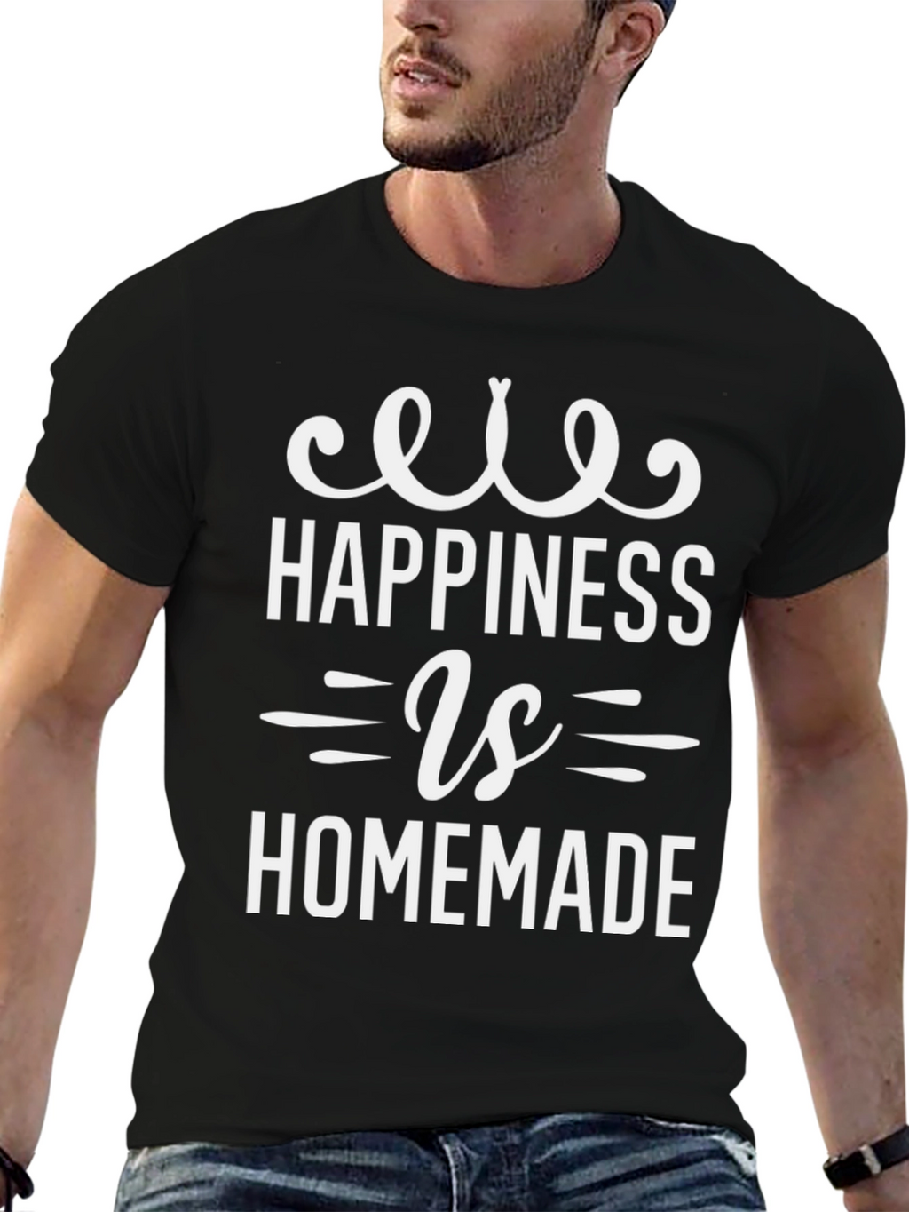 Happiness is Homemade Black T-Shirt