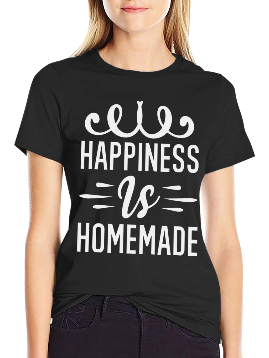 Happiness is Homemade Black T-Shirt