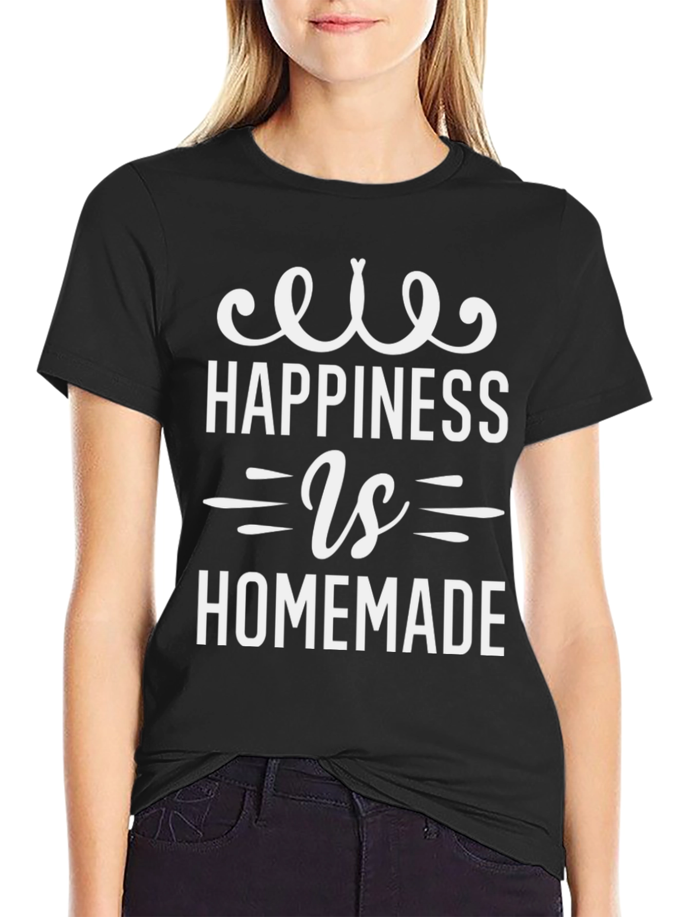 Happiness is Homemade Black T-Shirt
