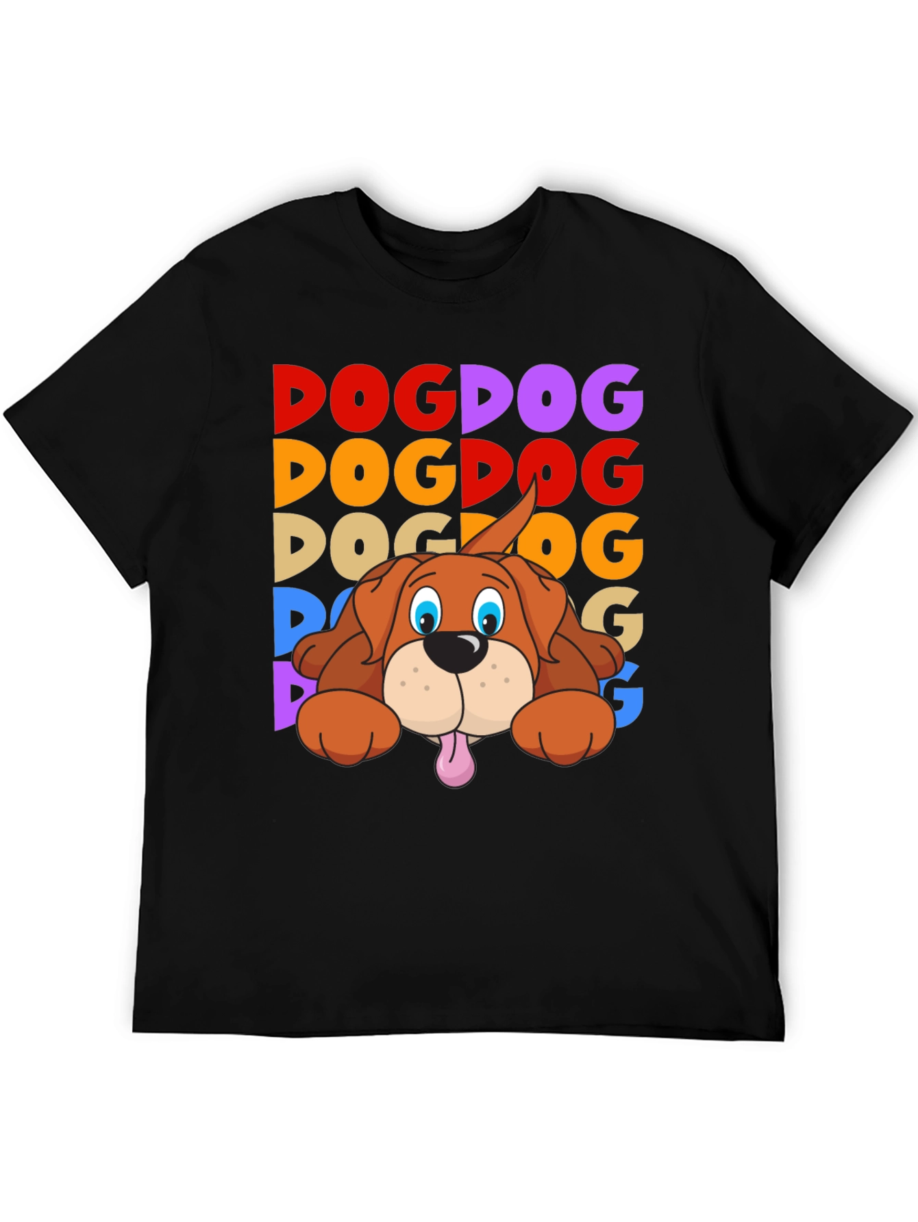 Dog Graphic T-Shirt - Fun Colorful Design