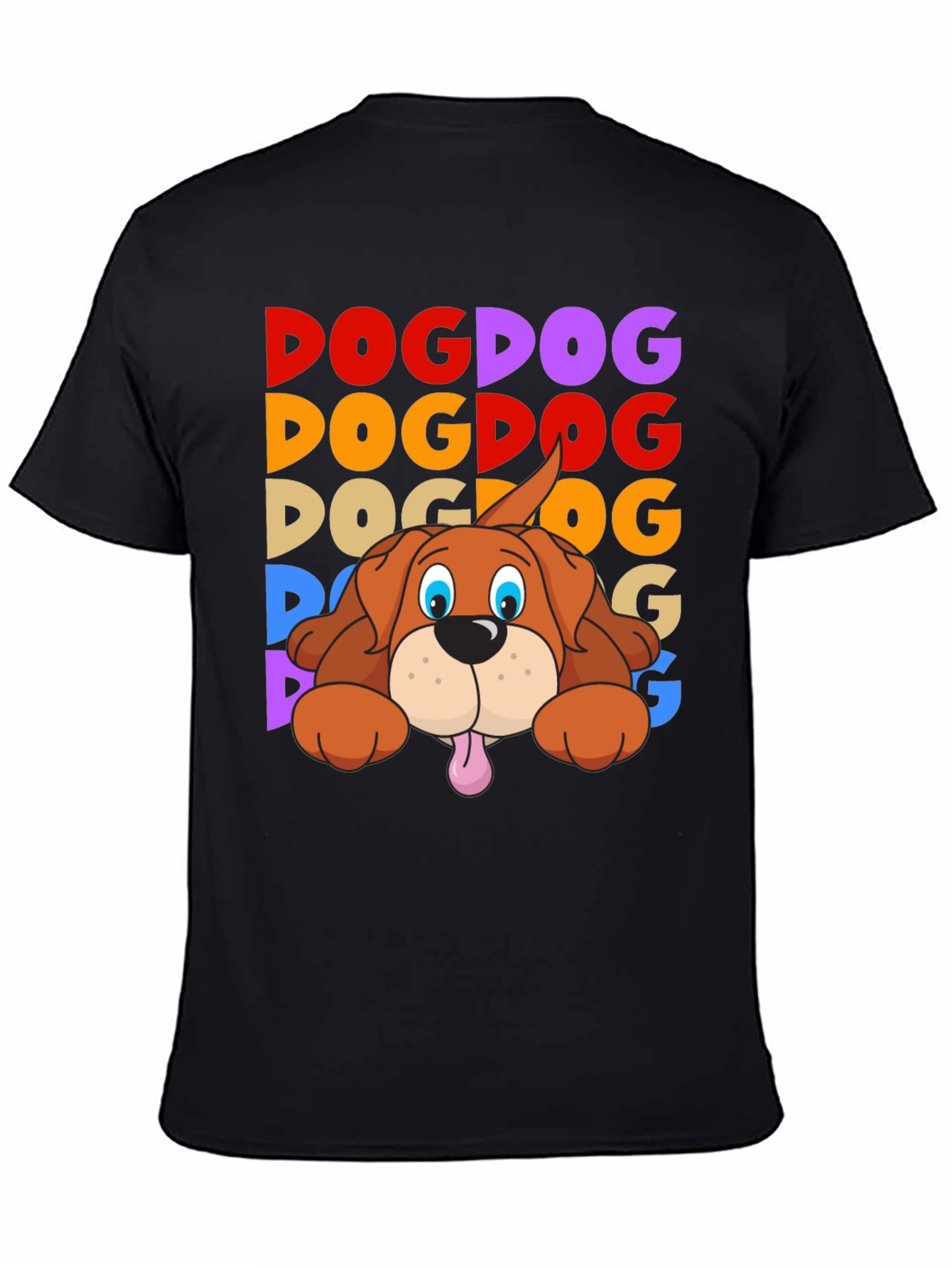 Dog Graphic T-Shirt - Fun Colorful Design