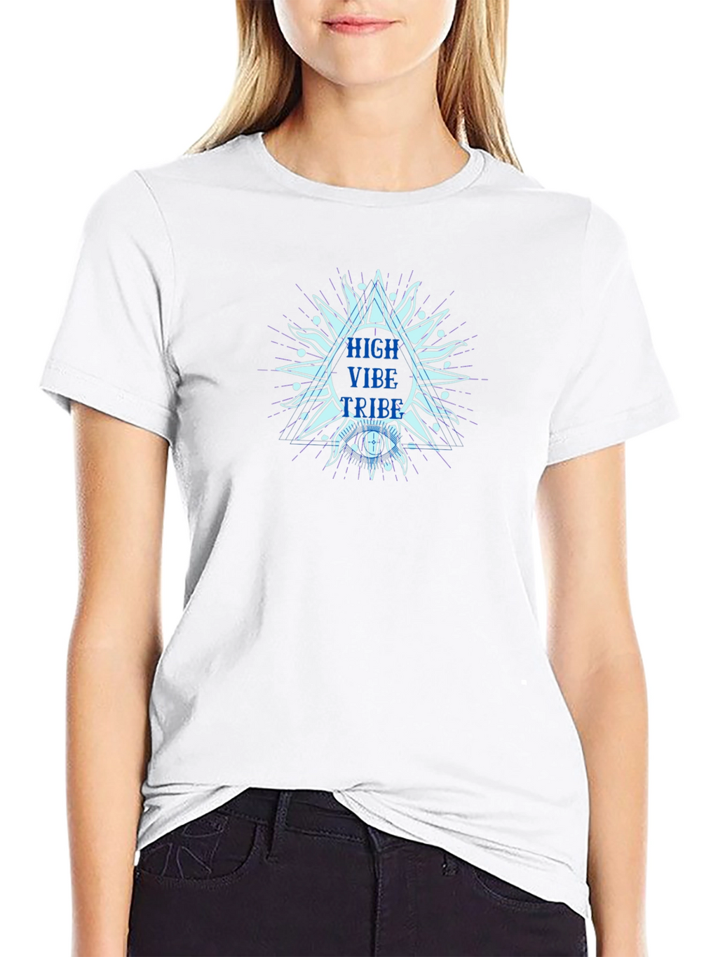 High Vibe Tribe Sun Graphic Tee - Black