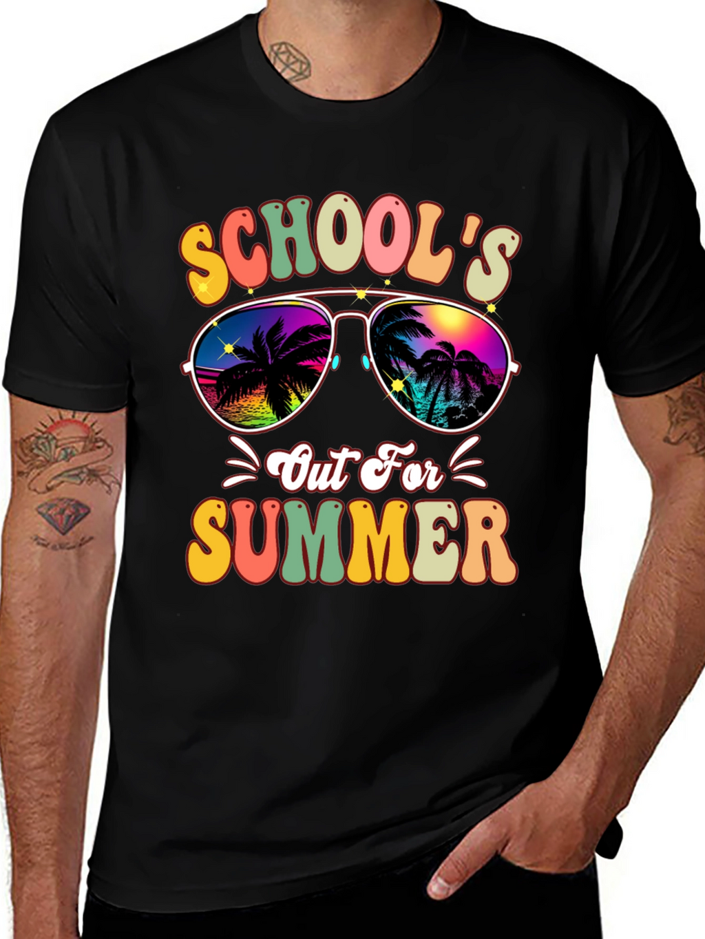 Schools Out For Summer Retro Graphic Tee