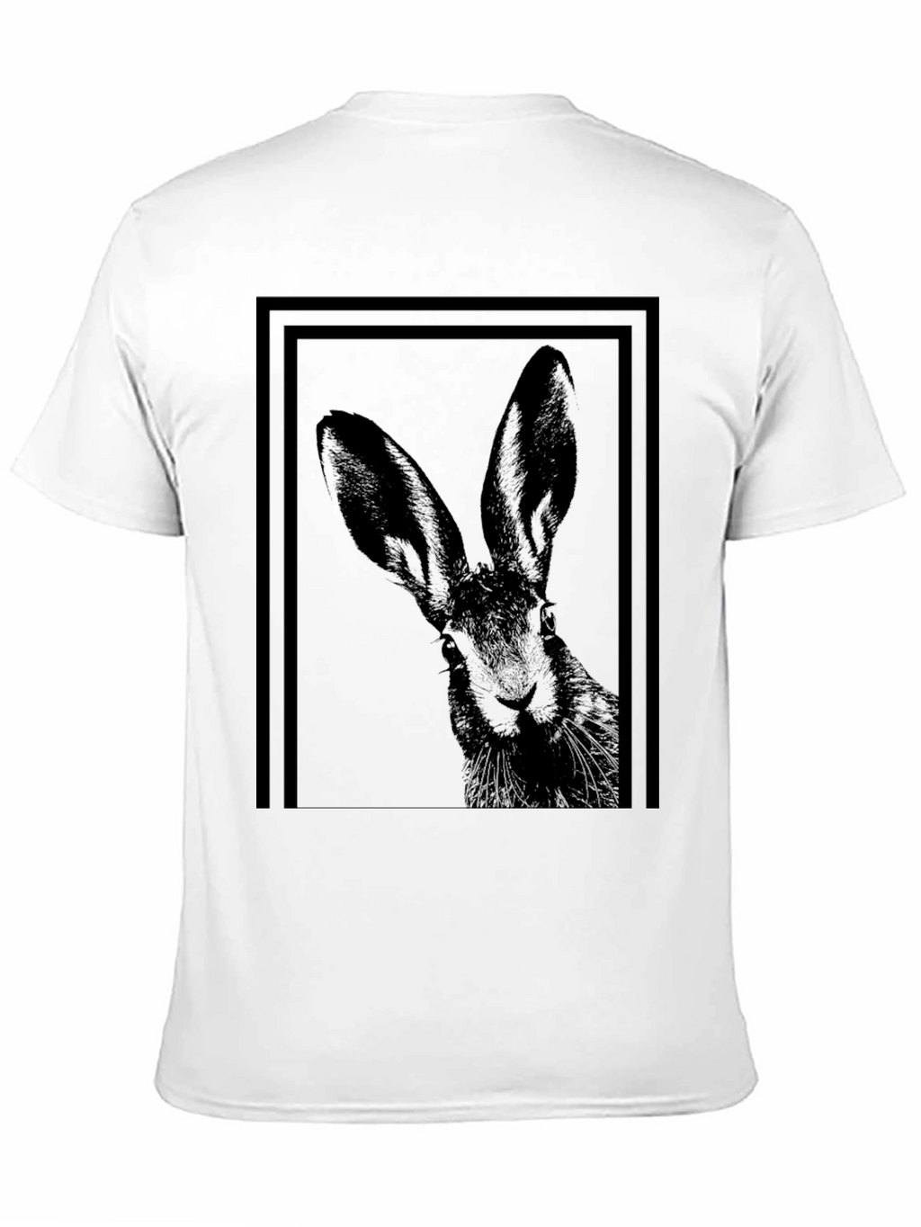 Hare Graphic Tee - Black Cotton Blend Unisex