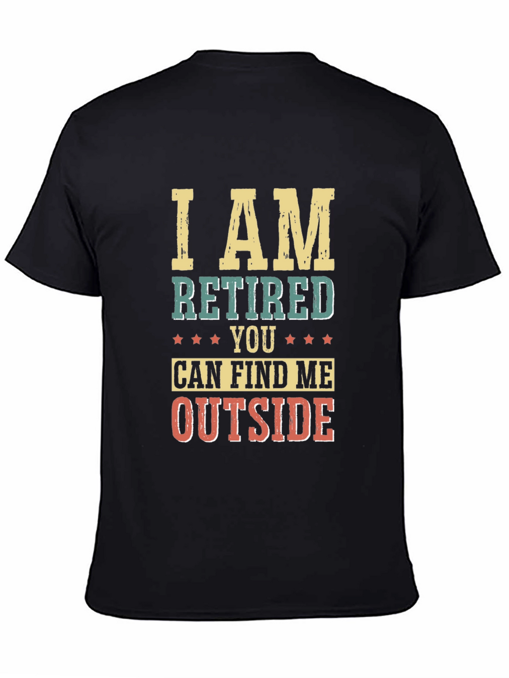 Retired Outside Black Graphic T-Shirt