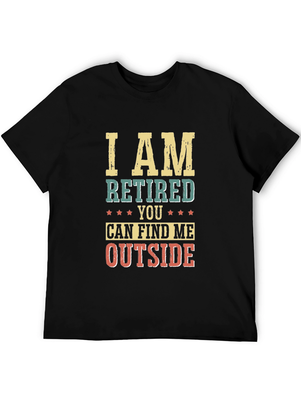 Retired Outside Black Graphic T-Shirt