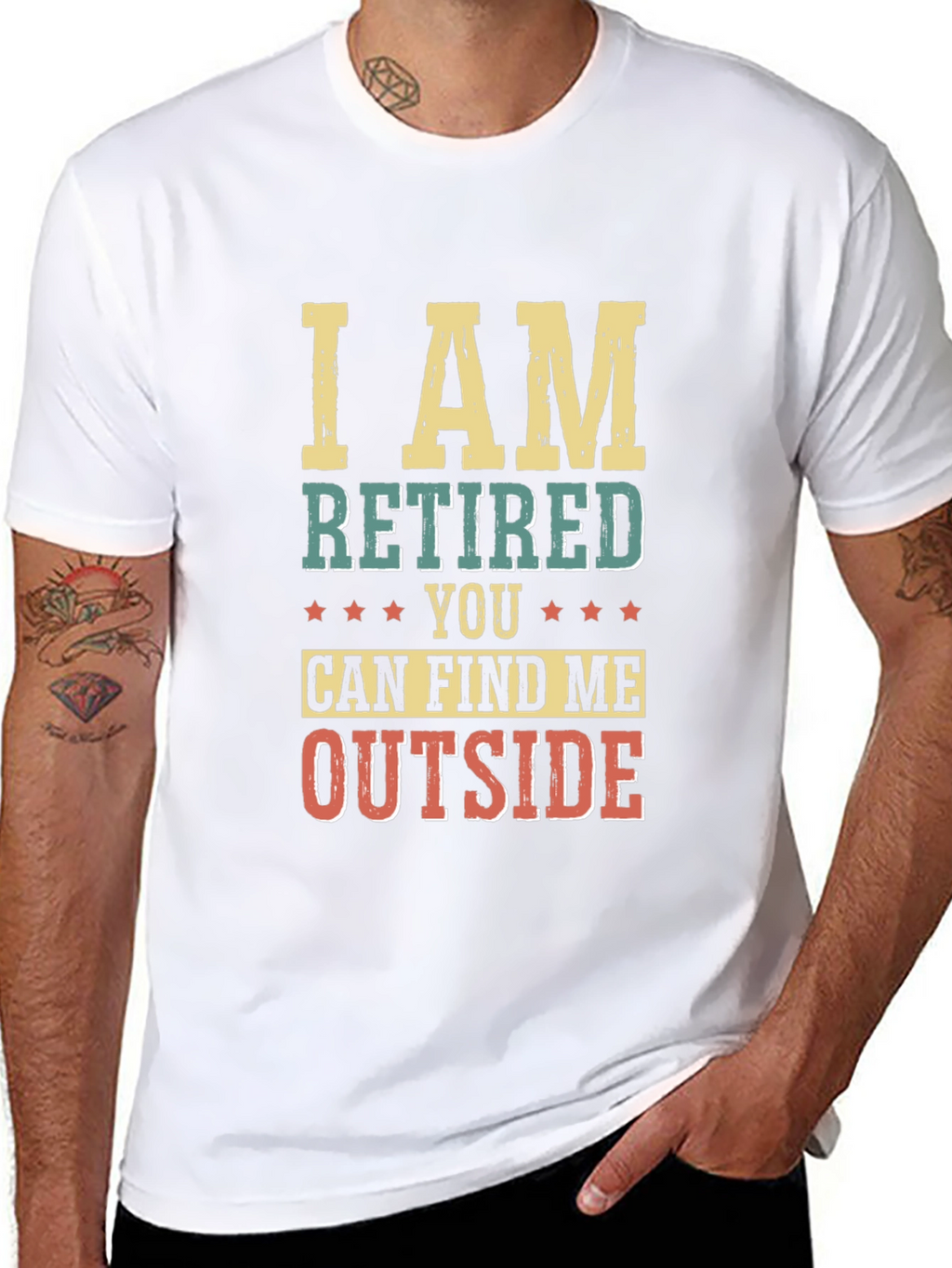 Retired Outside Black Graphic T-Shirt