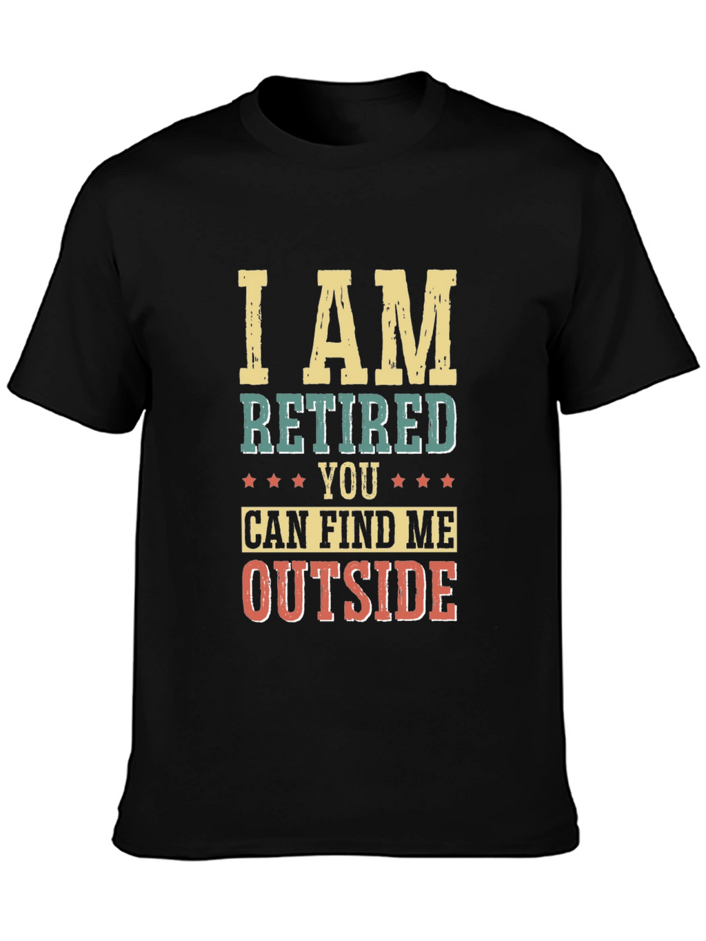 Retired Outside Black Graphic T-Shirt
