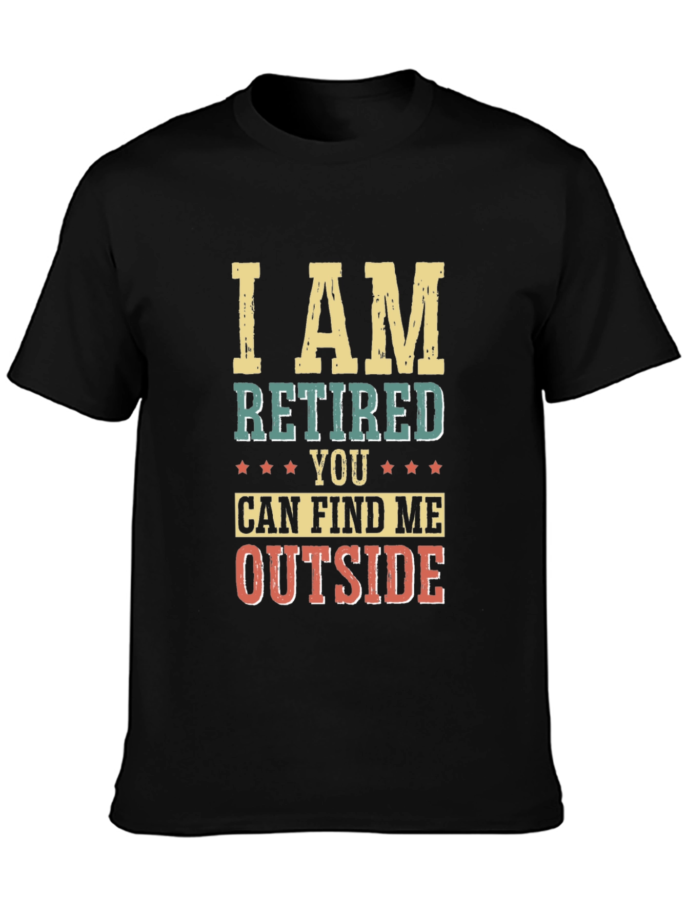 Retired Outside Black Graphic T-Shirt