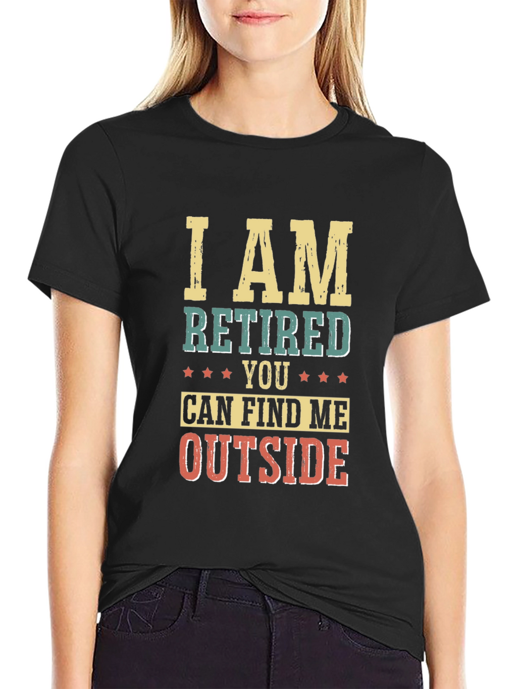 Retired Outside Black Graphic T-Shirt