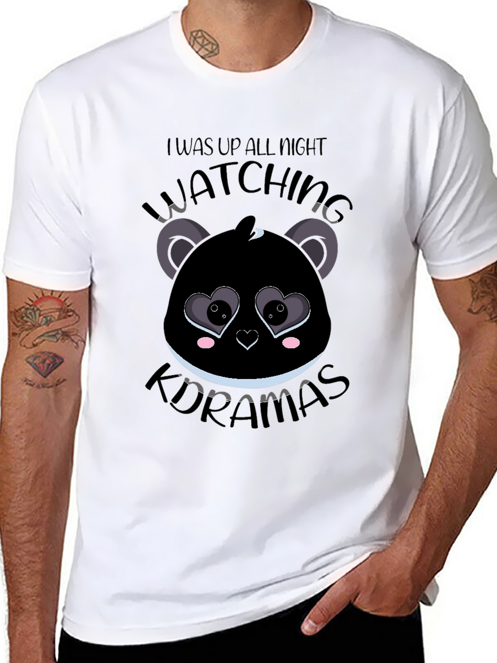 I Was Up All Night Watching K-Dramas Graphic T-Shirt