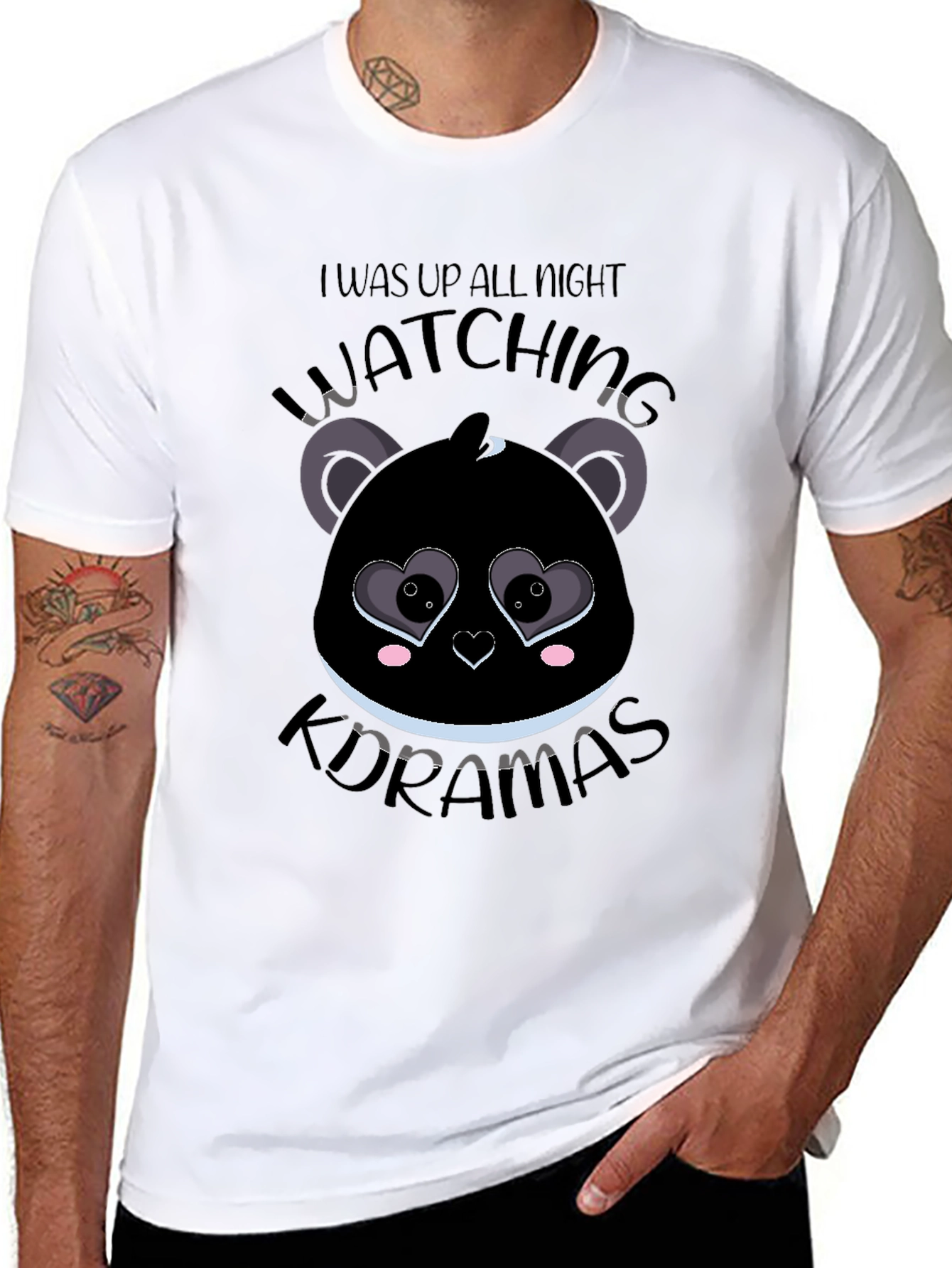 I Was Up All Night Watching K-Dramas Graphic T-Shirt