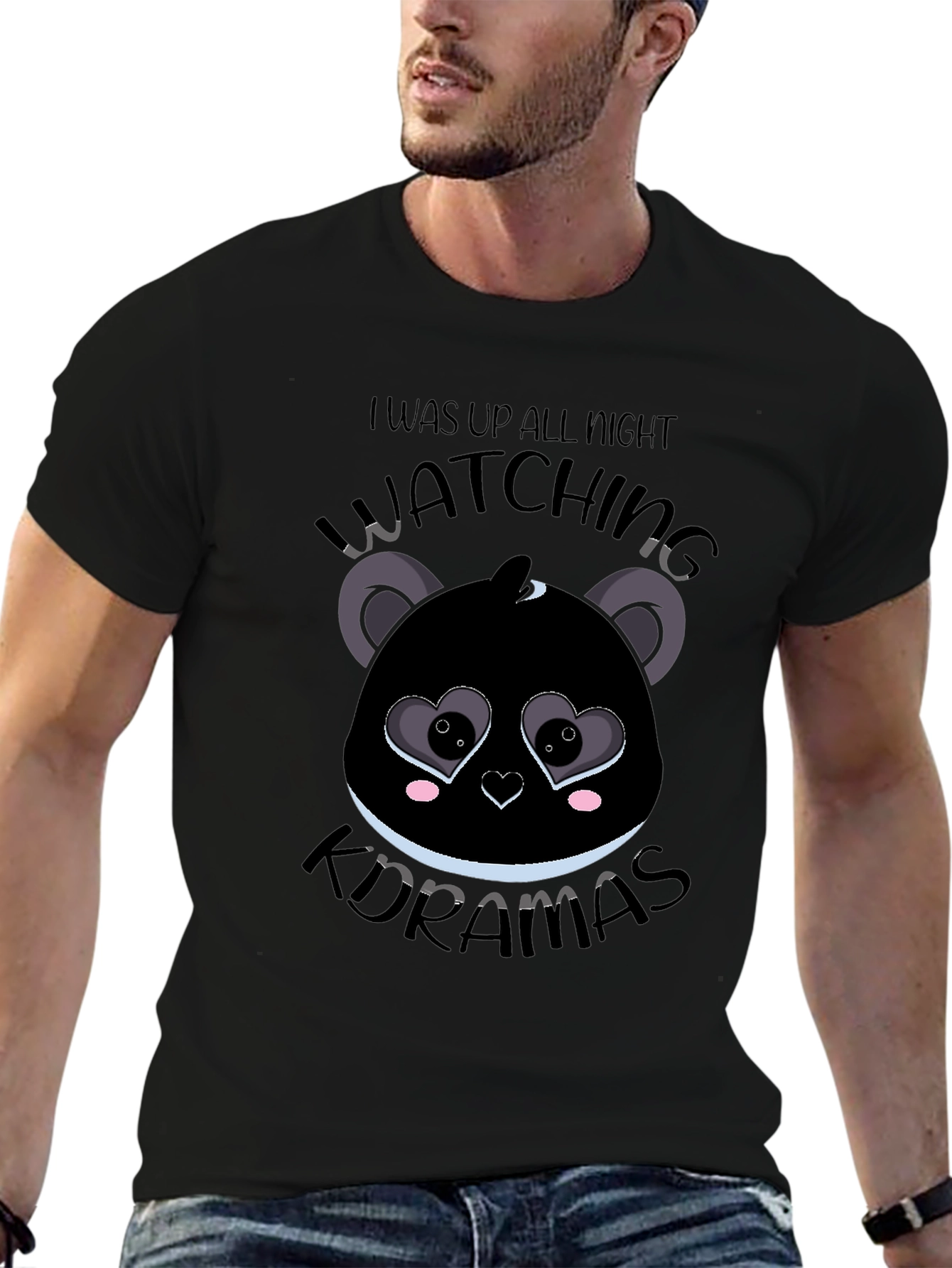 I Was Up All Night Watching K-Dramas Graphic T-Shirt