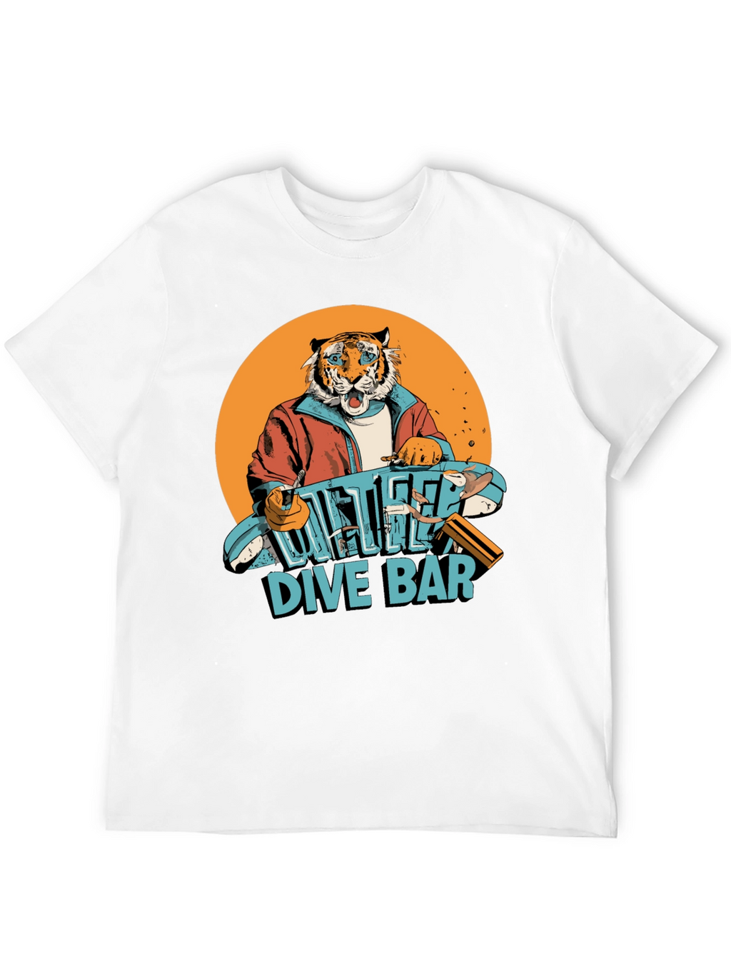 Cool Tiger Dive Bar Graphic Tee