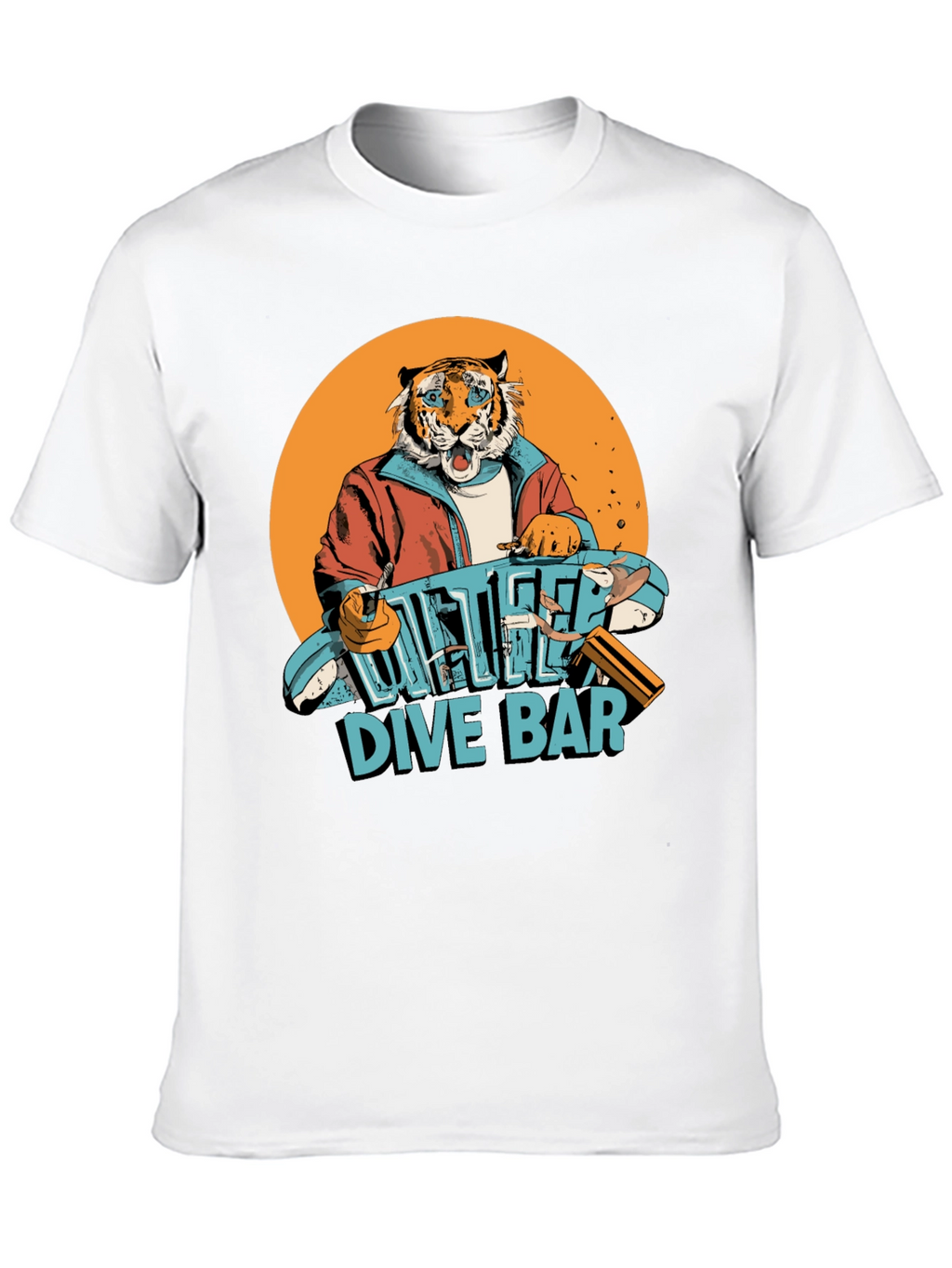 Cool Tiger Dive Bar Graphic Tee