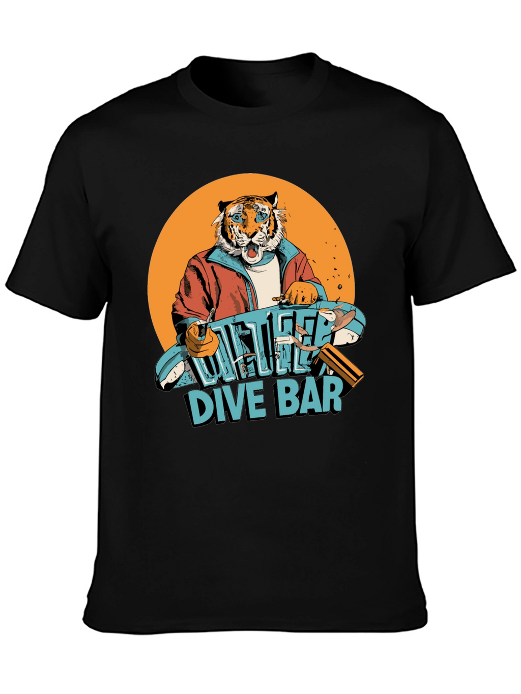 Cool Tiger Dive Bar Graphic Tee