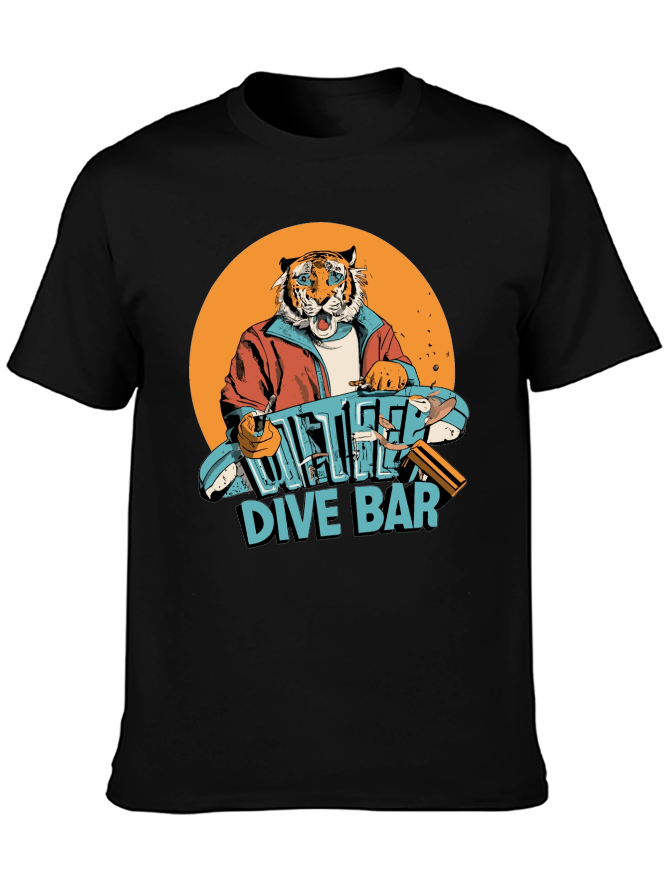 Cool Tiger Dive Bar Graphic Tee