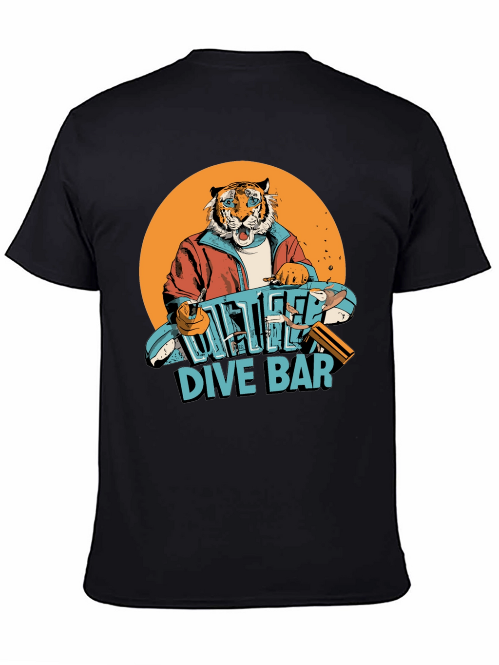 Cool Tiger Dive Bar Graphic Tee