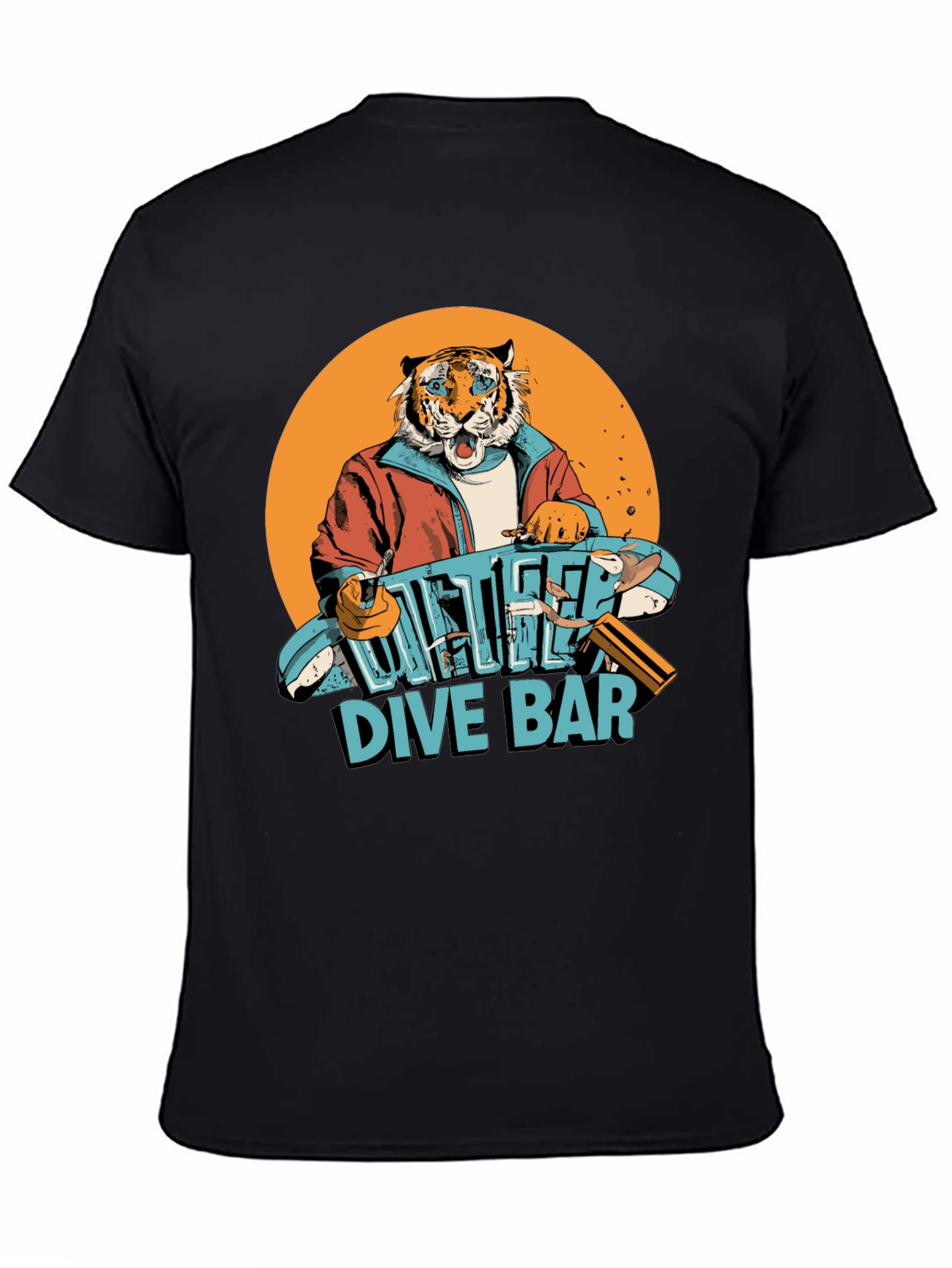 Cool Tiger Dive Bar Graphic Tee