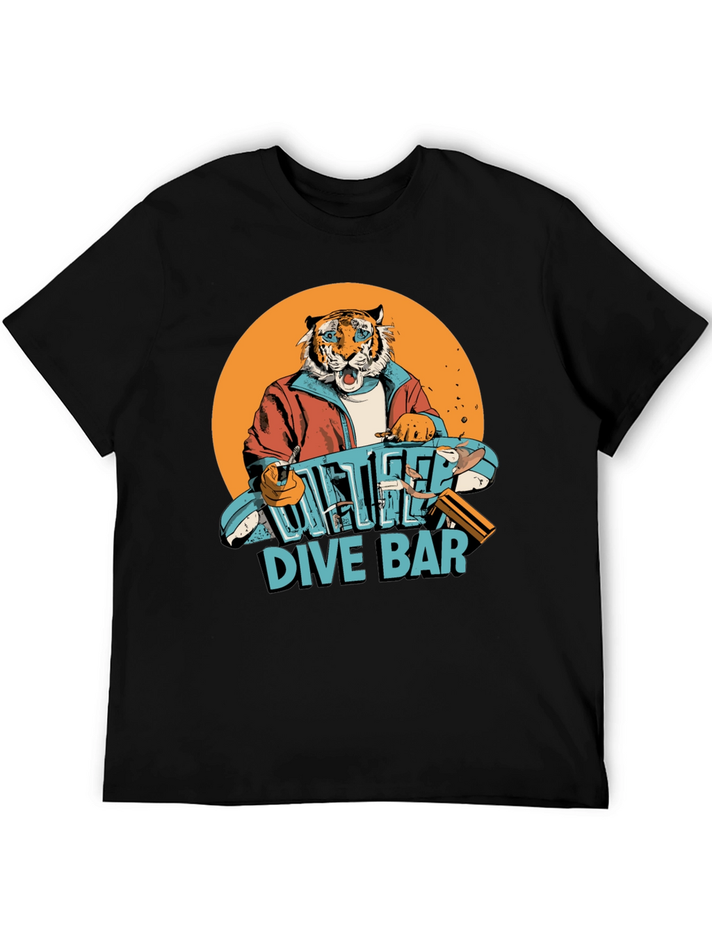Cool Tiger Dive Bar Graphic Tee