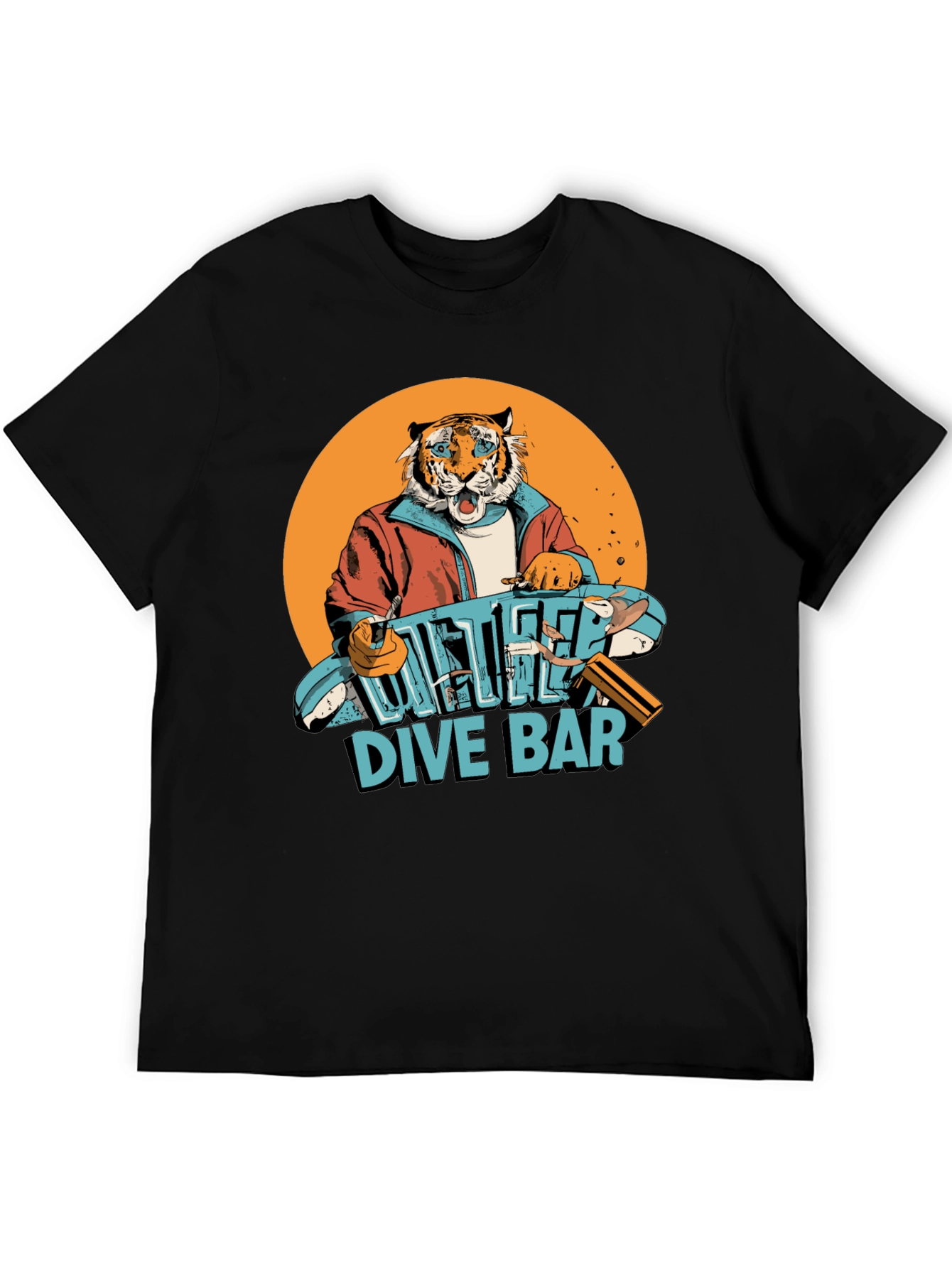 Cool Tiger Dive Bar Graphic Tee