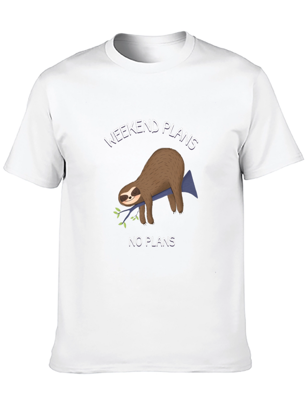 Weekend Sloth T-Shirt - No Plans Graphic Tee