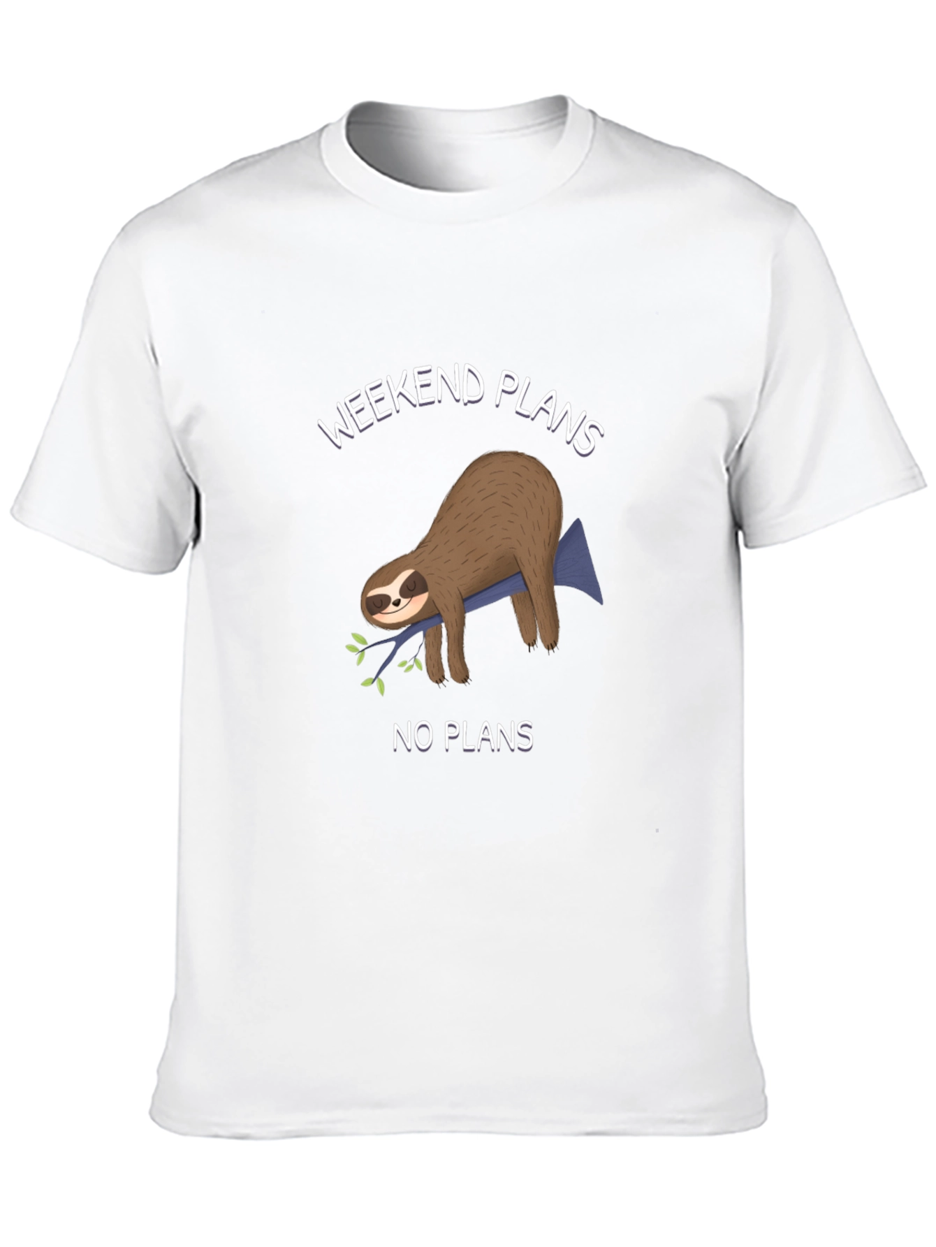 Weekend Sloth T-Shirt - No Plans Graphic Tee