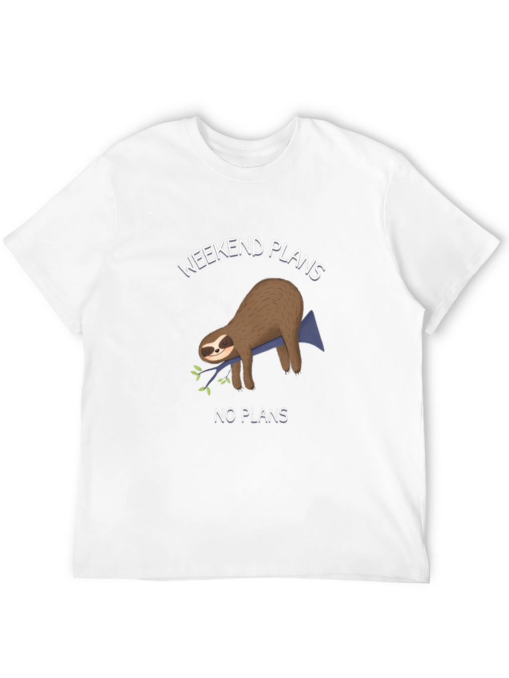 Weekend Sloth T-Shirt - No Plans Graphic Tee