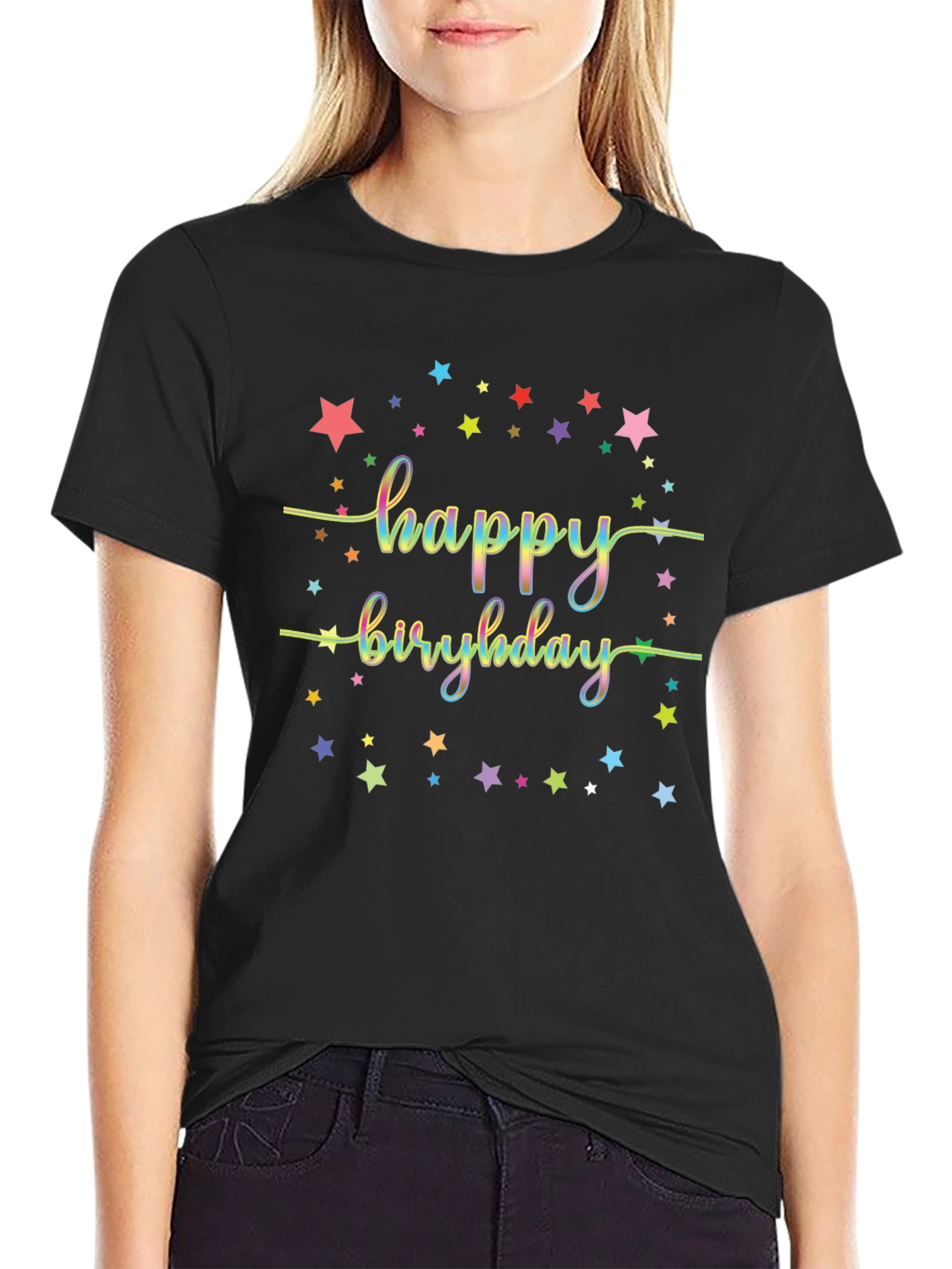 Happy Birthday Starry Graphic Tee