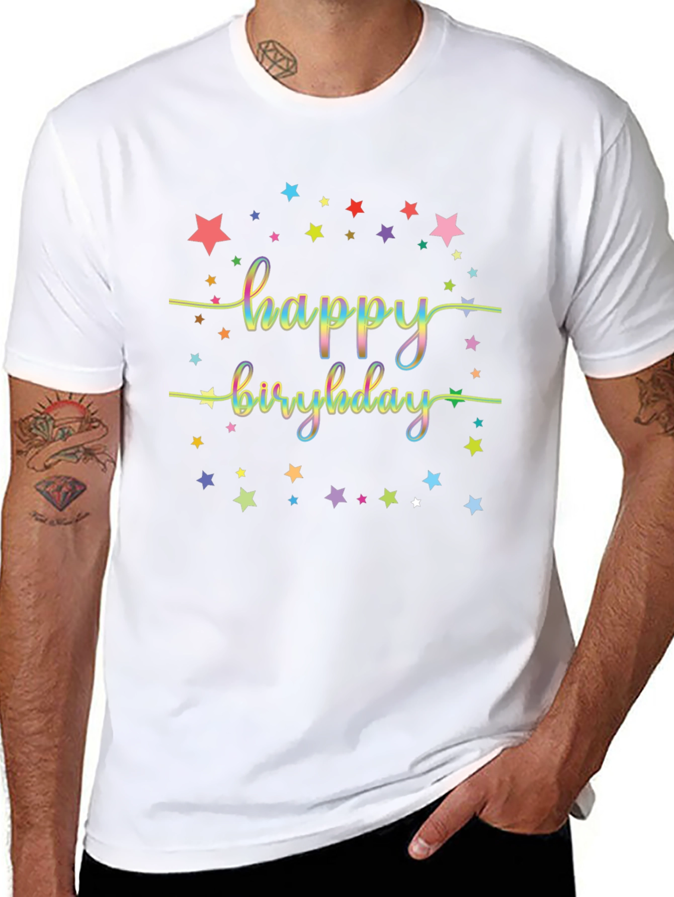 Happy Birthday Starry Graphic Tee