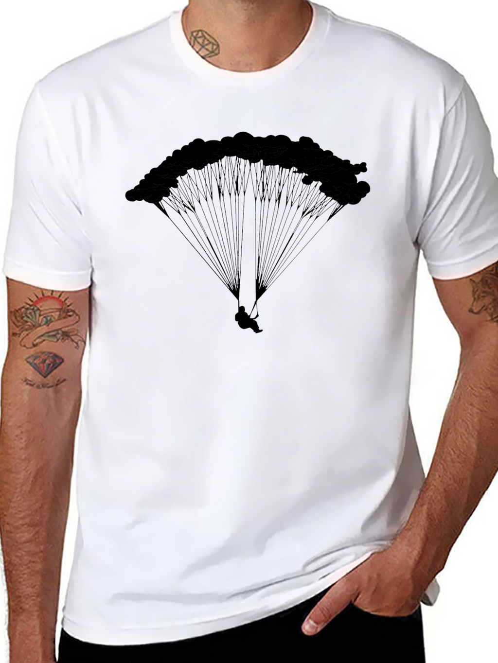 Skydiving Silhouette T-Shirt - Adventure Apparel