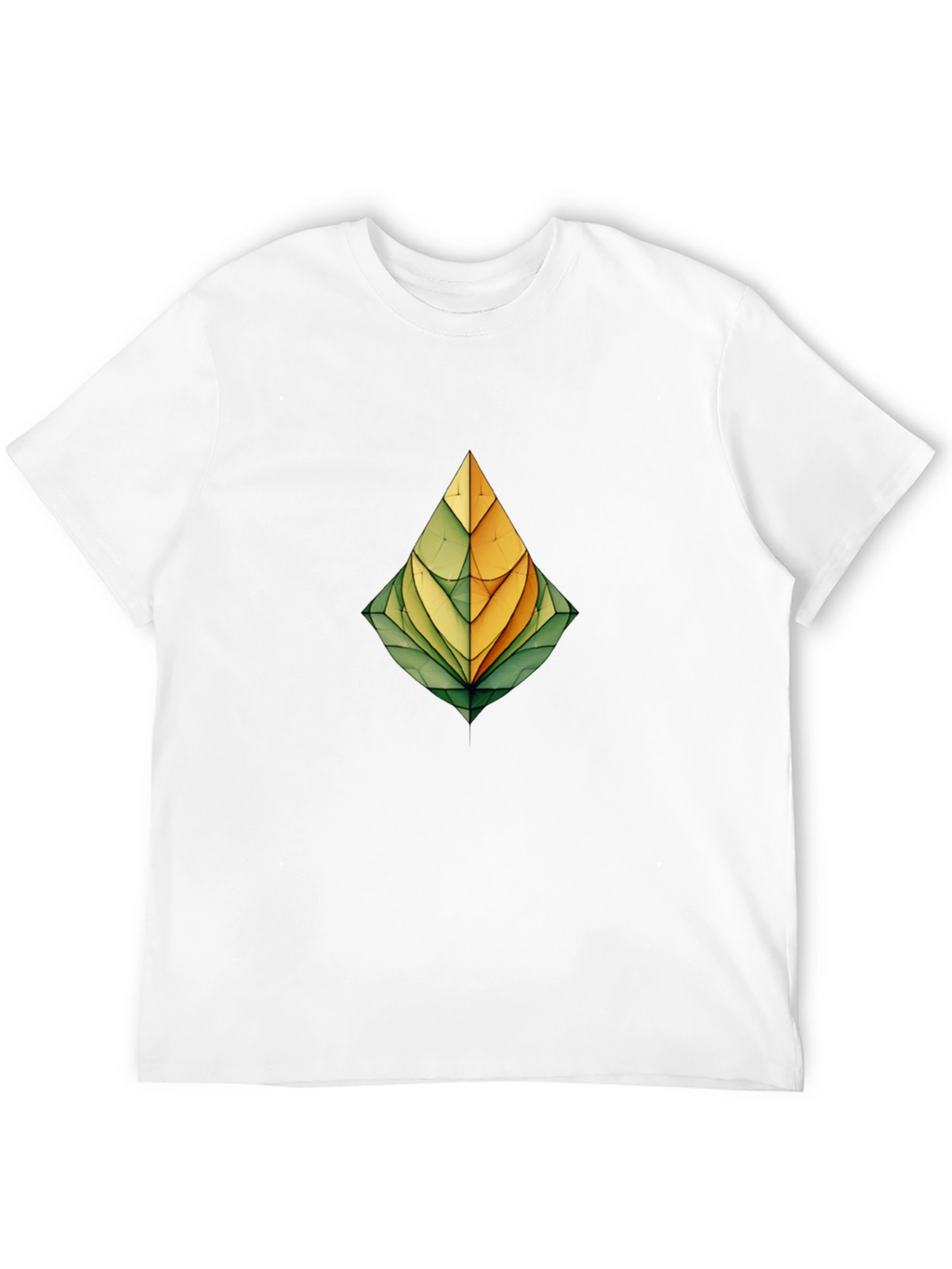 Abstract Leaf Graphic Print Black T-Shirt