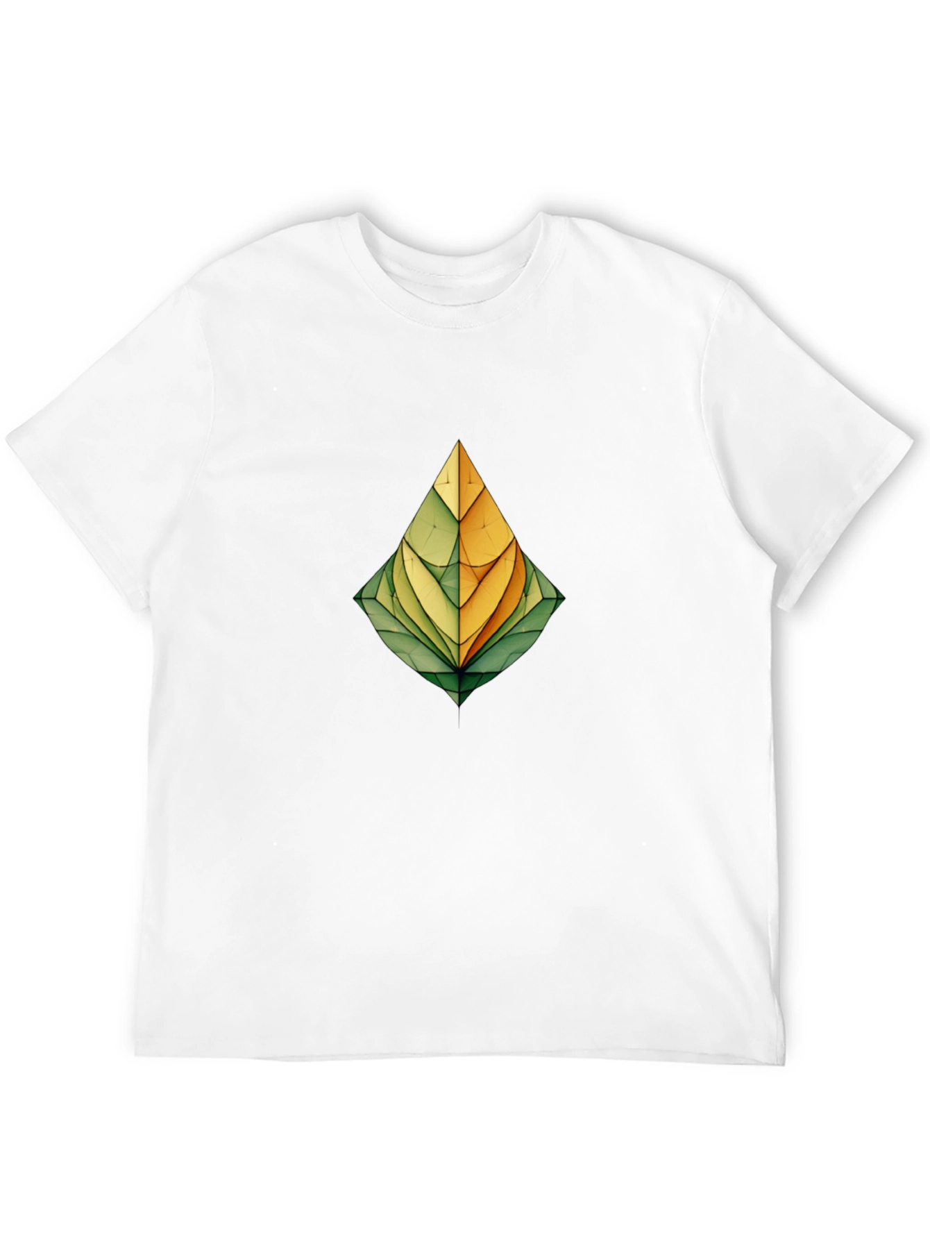 Abstract Leaf Graphic Print Black T-Shirt