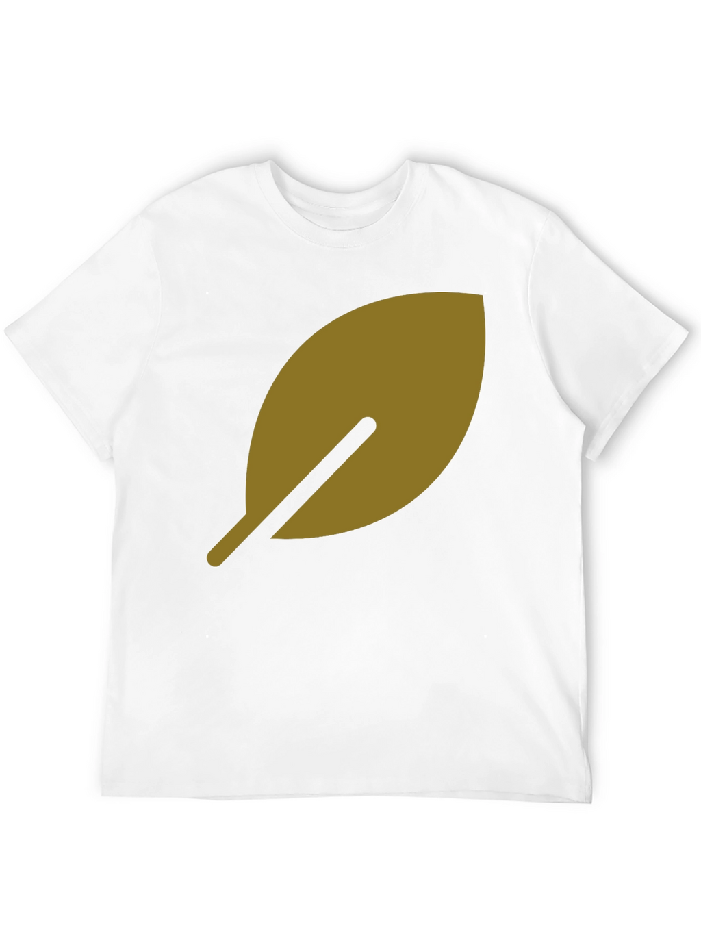 Leaf Design Black T-Shirt
