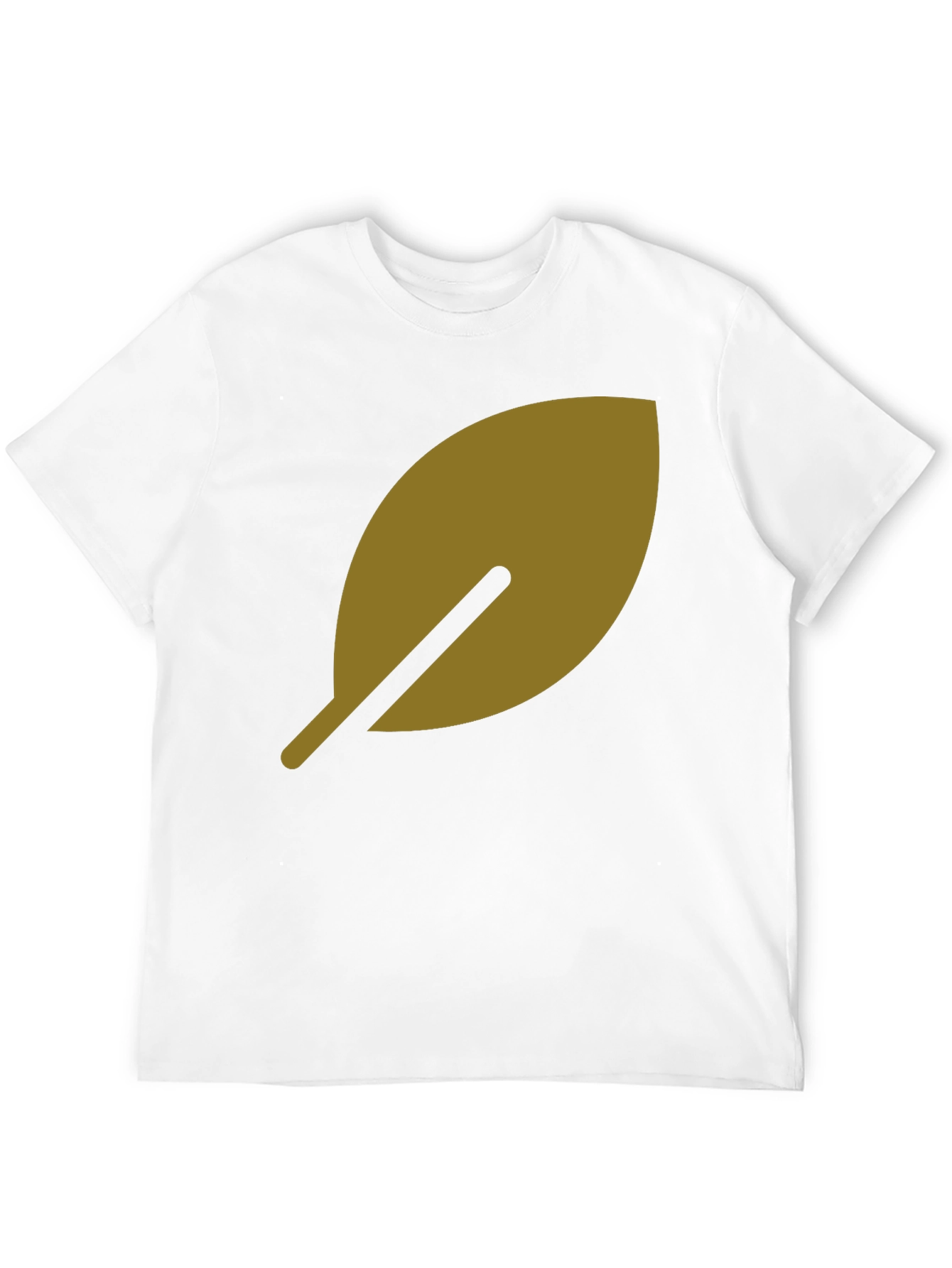 Leaf Design Black T-Shirt
