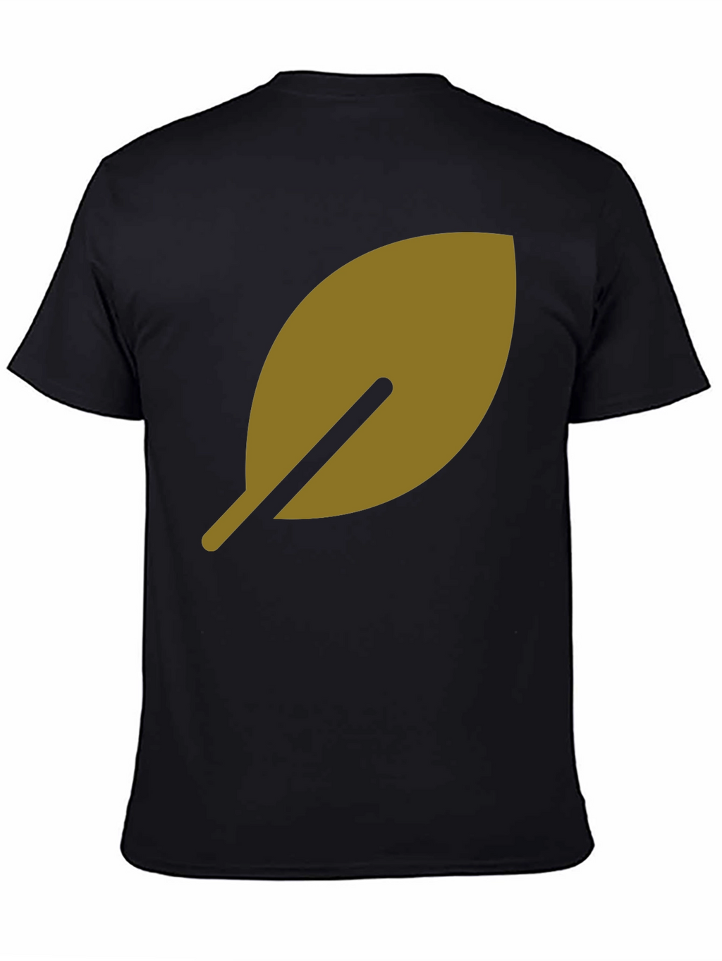 Leaf Design Black T-Shirt
